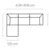 Stūra dīvāns  Candelo Mini “Avangarde Collection”