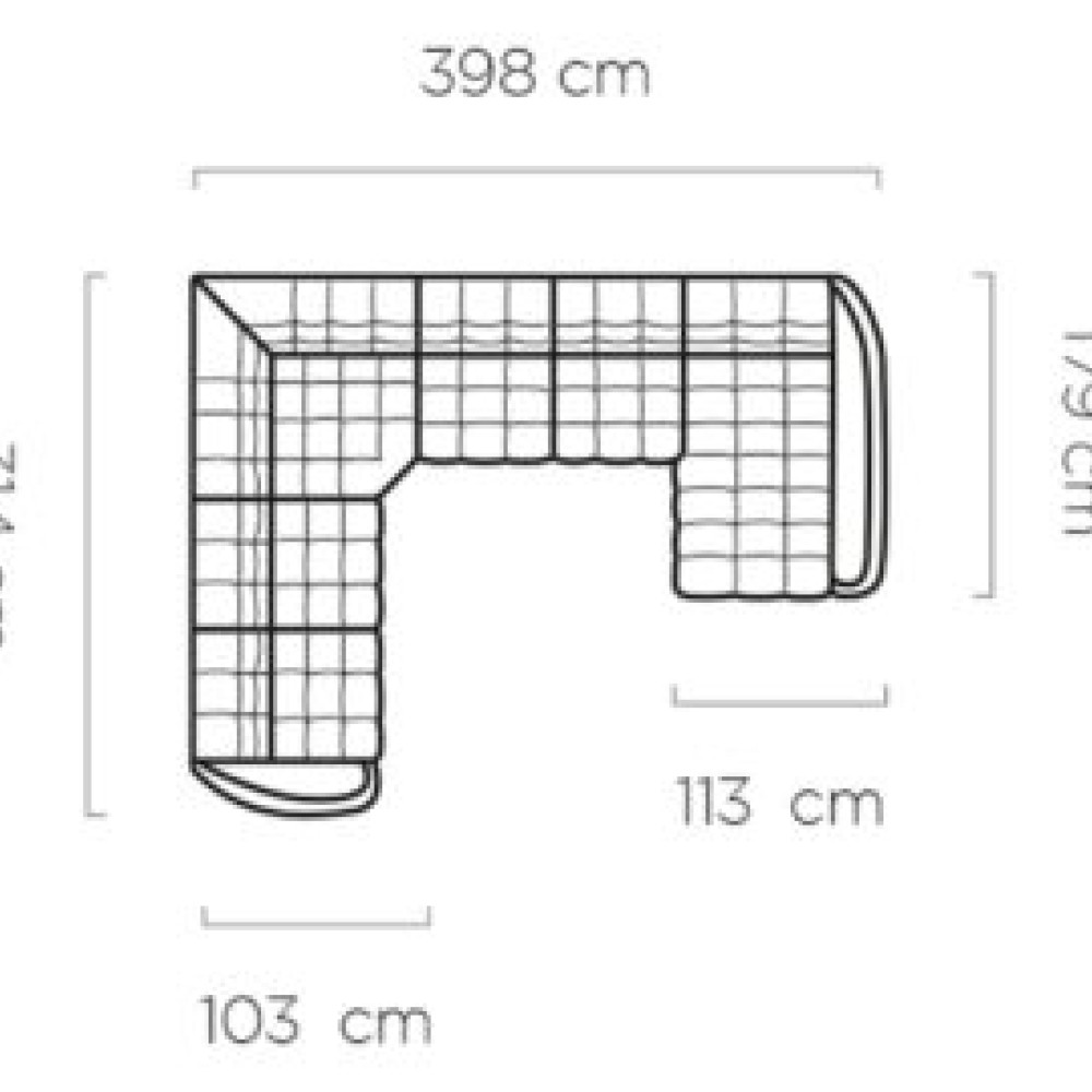 Stūra dīvāns  Infinity XL R2 “Avangarde Collection”