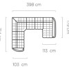Stūra dīvāns  Infinity XL R2 “Avangarde Collection”