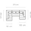 Stūra dīvāns  Magnetic XL “Avangarde Collection”