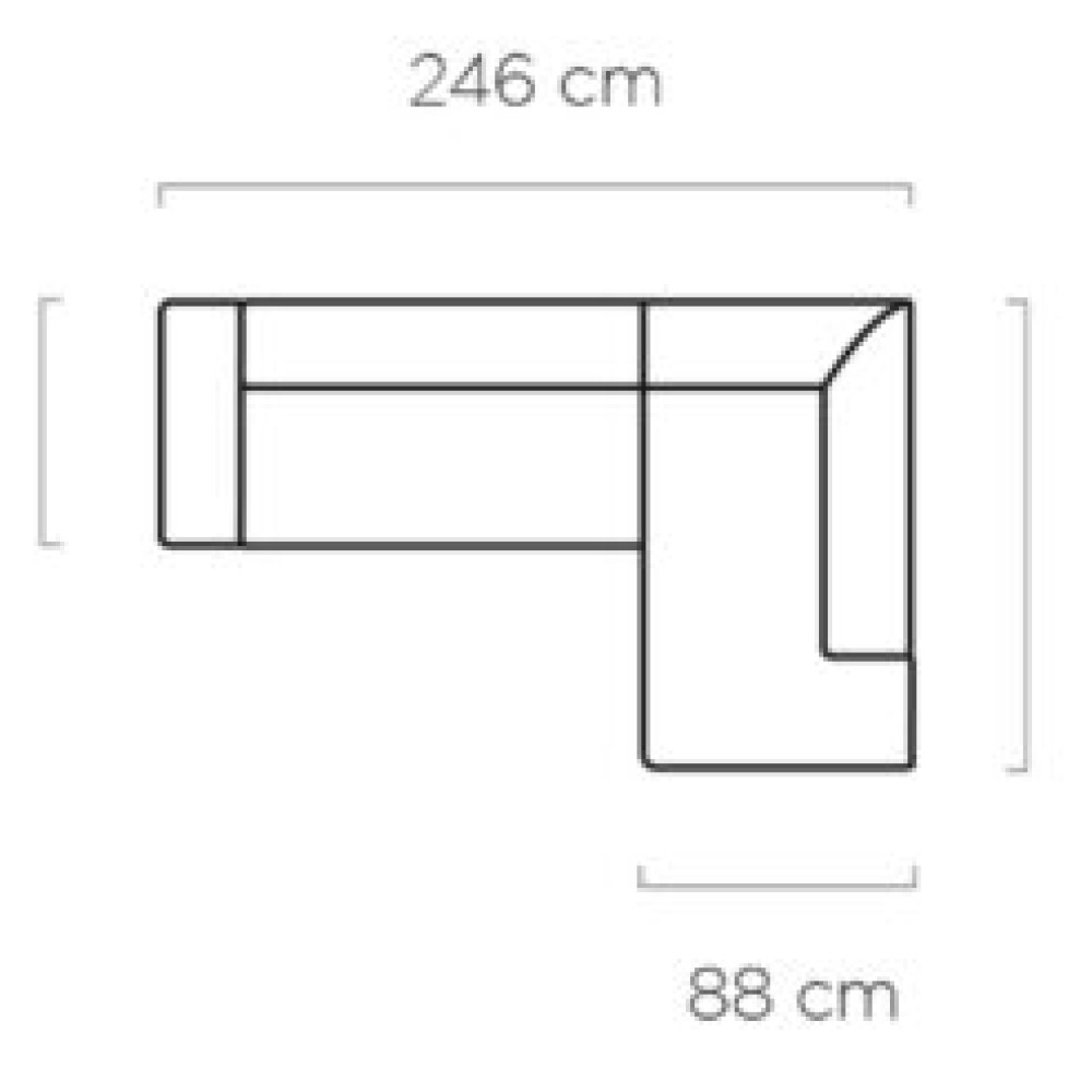 Stūra dīvāns  Mundo L “Simple Collection”