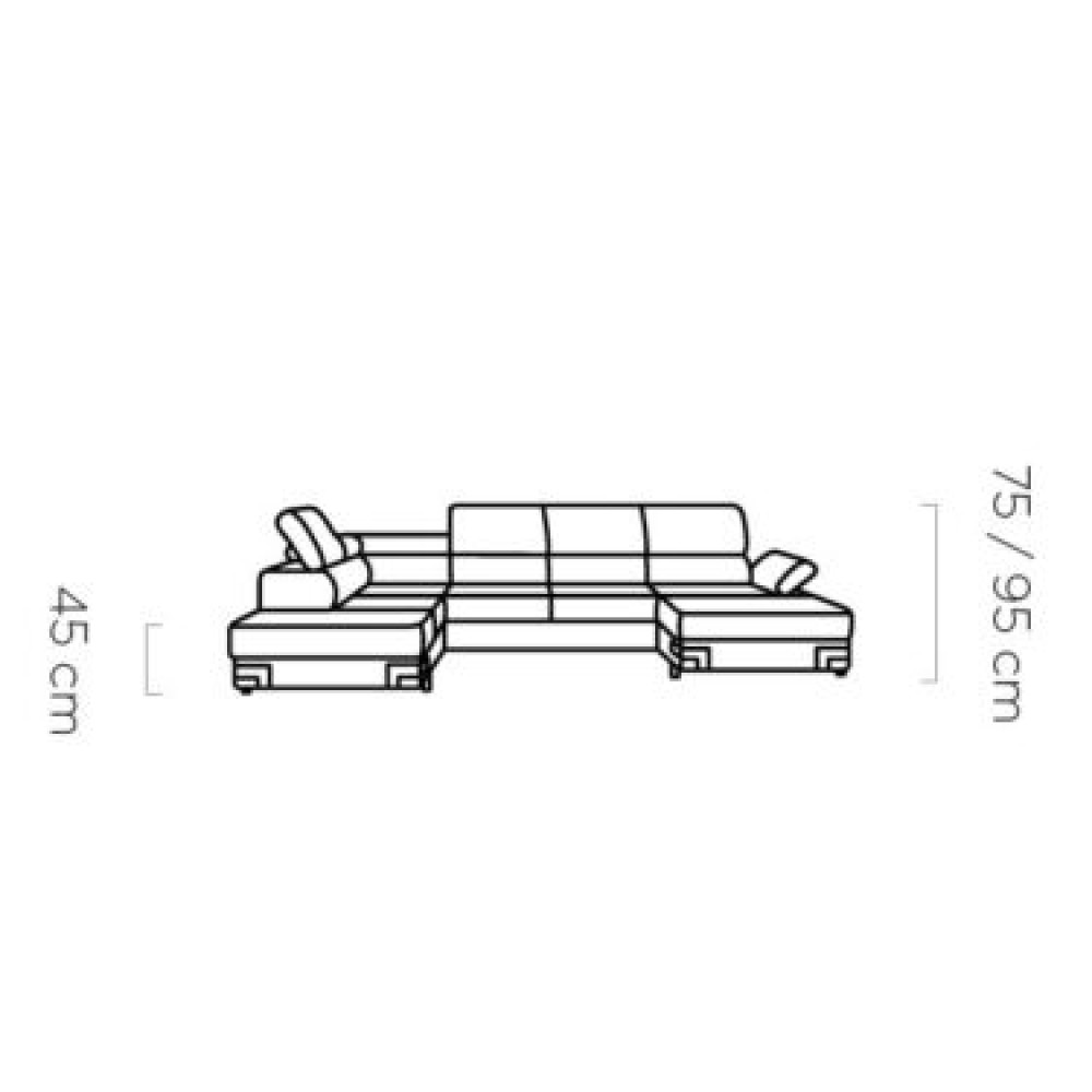 Stūra dīvāns  Emporio XL “Avangarde Collection”