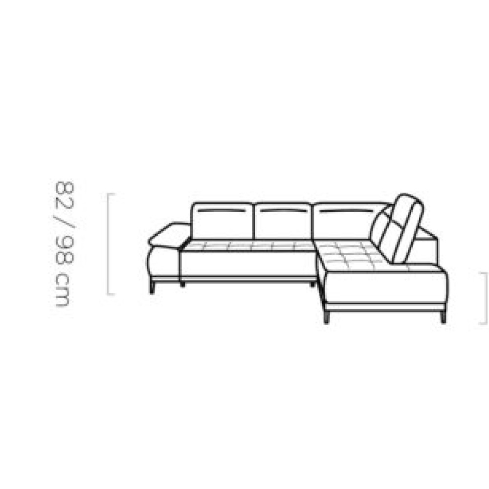 Stūra dīvāns  Focus L “Avangarde Collection”