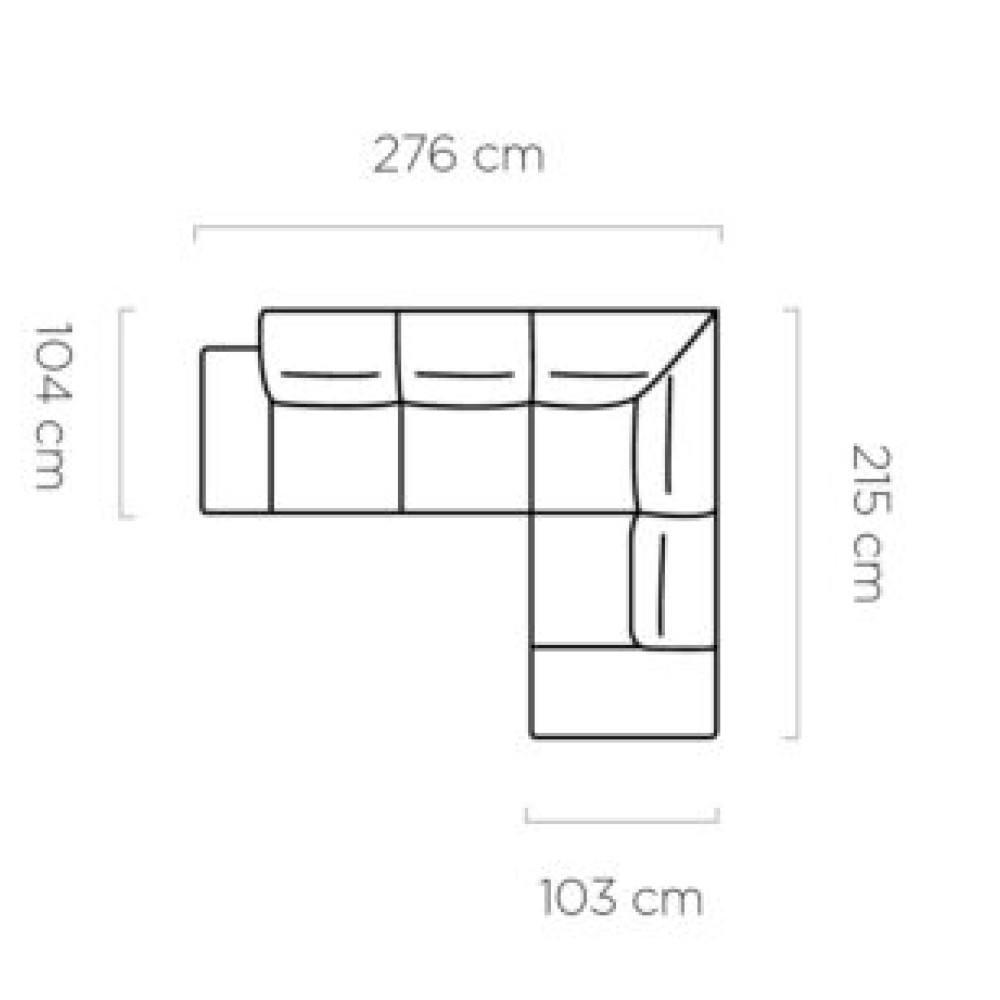 Stūra dīvāns  Timola L “Avangarde Collection”