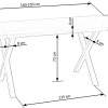 Saliekamais galds APEX dabīgais finieris 160/90 cm (pēc izvēles: darba virsmas pagarinājums)