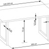 Saliekamais galds RADUS dabīgais finieris 140/85 cm (pēc izvēles: darba virsmas pagarinājums)