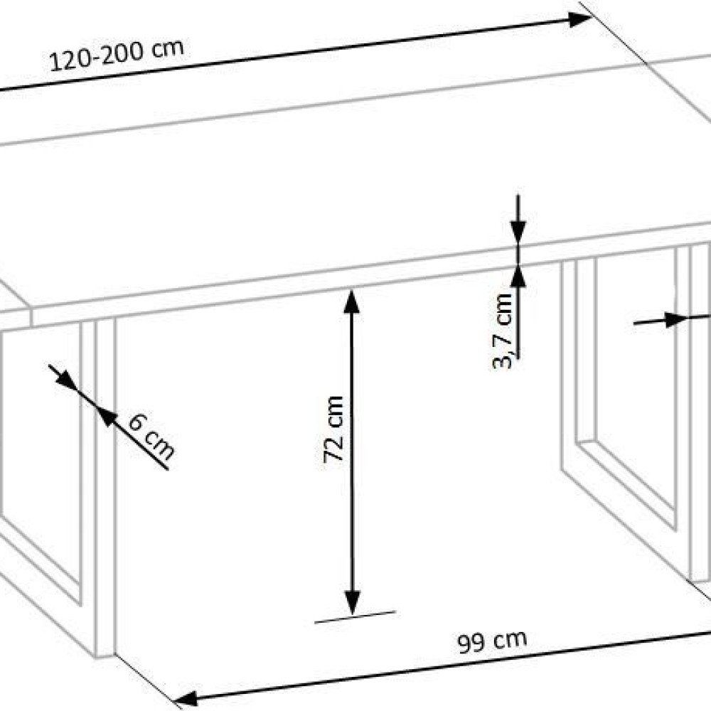 Saliekamais galds RADUS dabīgais finieris 160/90 cm (pēc izvēles: darba virsmas pagarinājums)