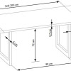 Saliekamais galds RADUS dabīgais finieris 160/90 cm (pēc izvēles: darba virsmas pagarinājums)