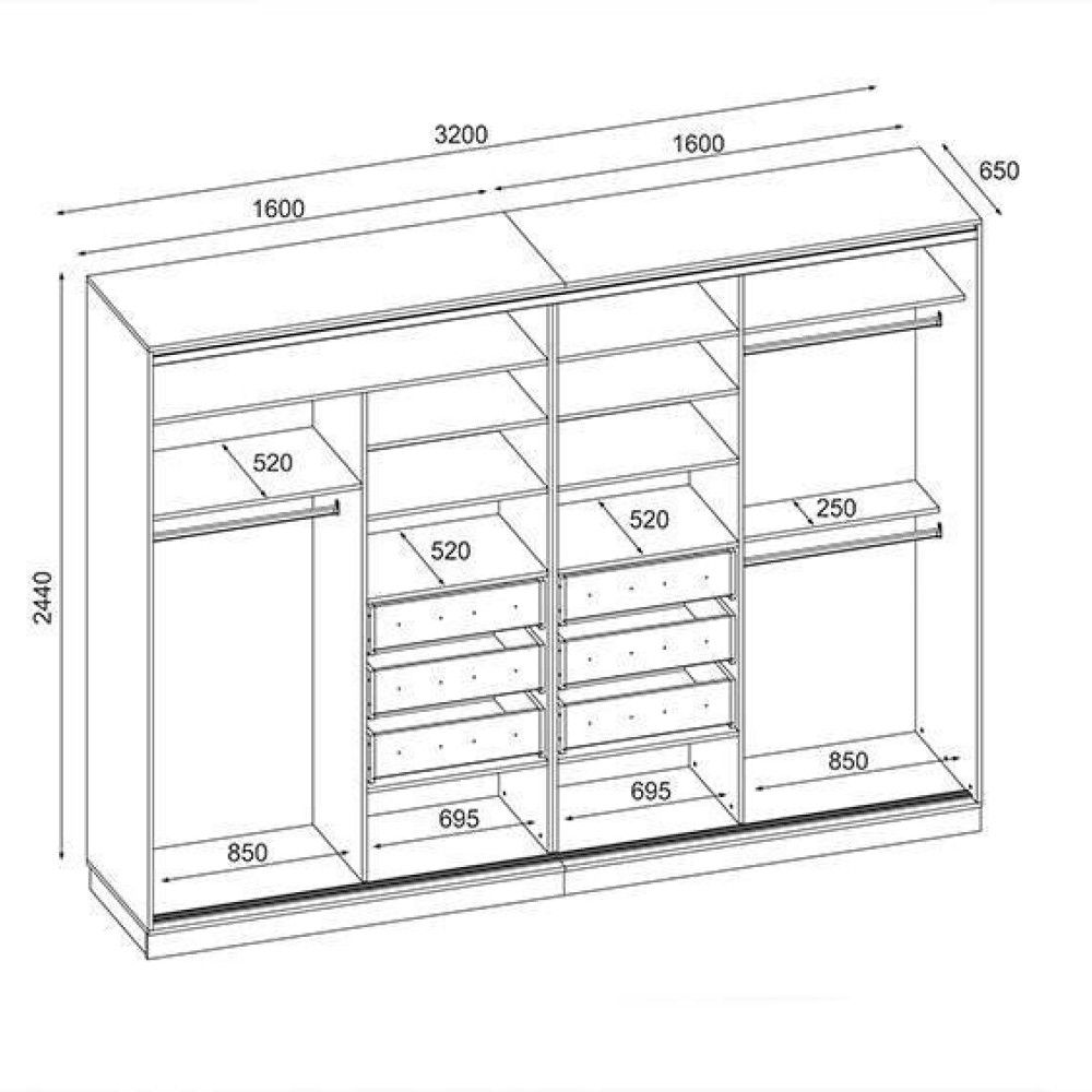 Bīdāmais skapis 4D/320