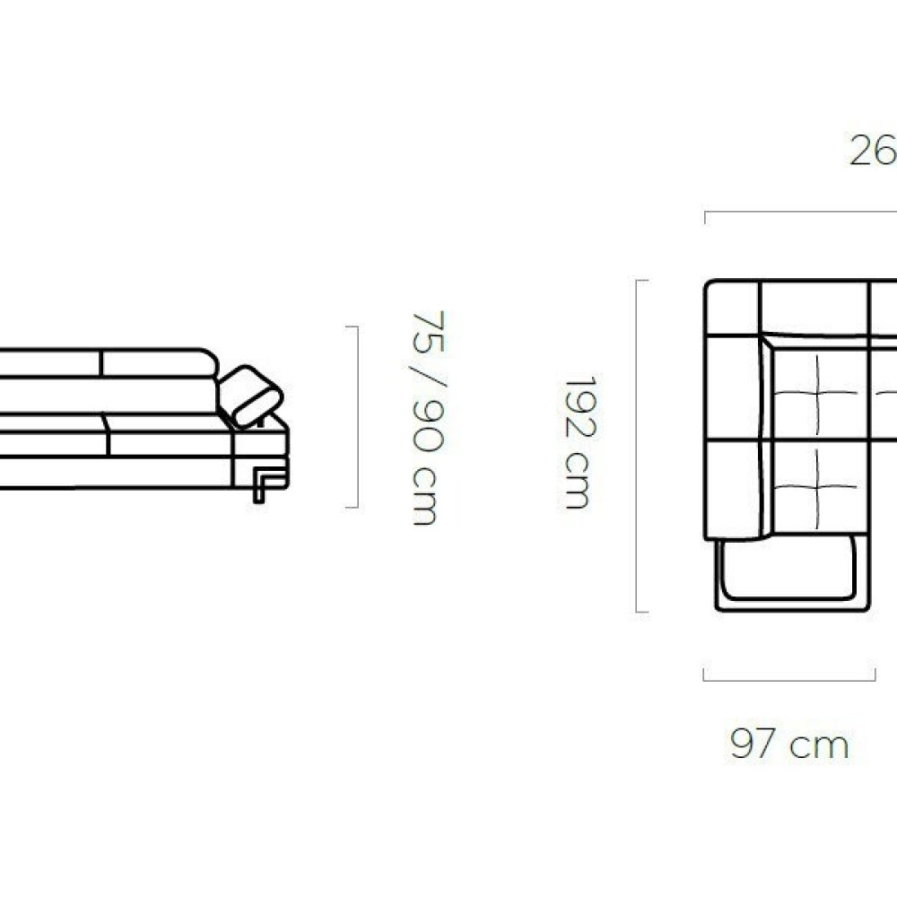 Stūra dīvāns EMPORIO L2