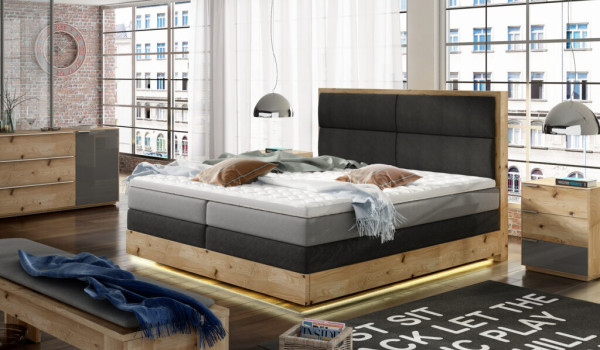 Gulta Trento LED  “Box springs massive wood Collection”